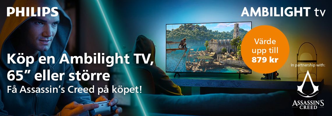 Köp en Philips Ambilight-TV – få ett Assassin’s Creed-spel på köpet!
